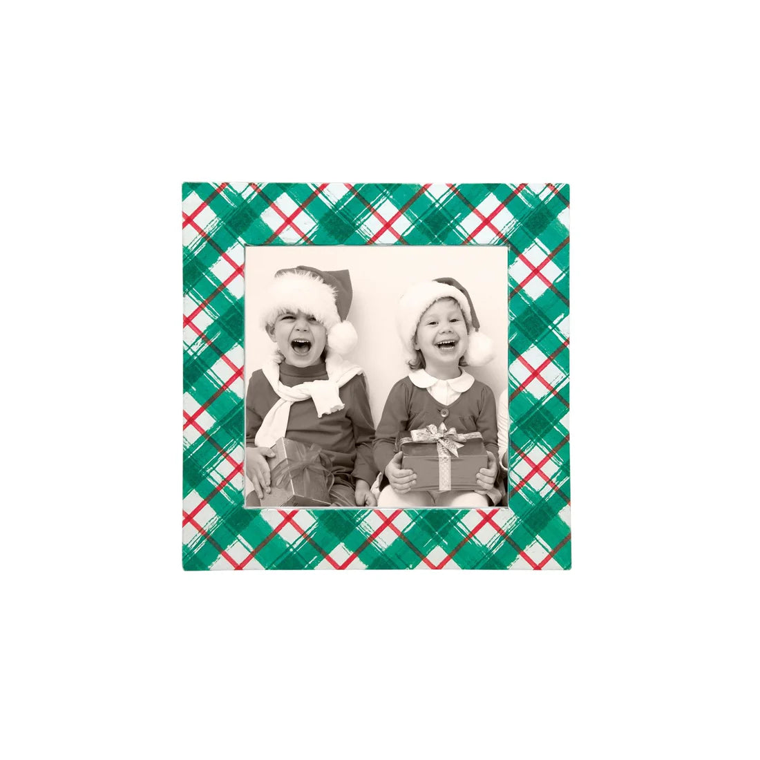 Mariposa Green and Red Plaid 4x4 Frame