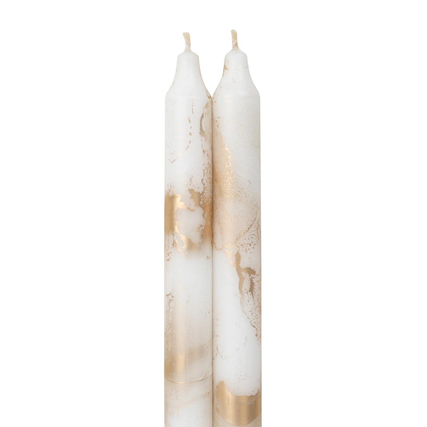 White & Gold 12" Tapers
