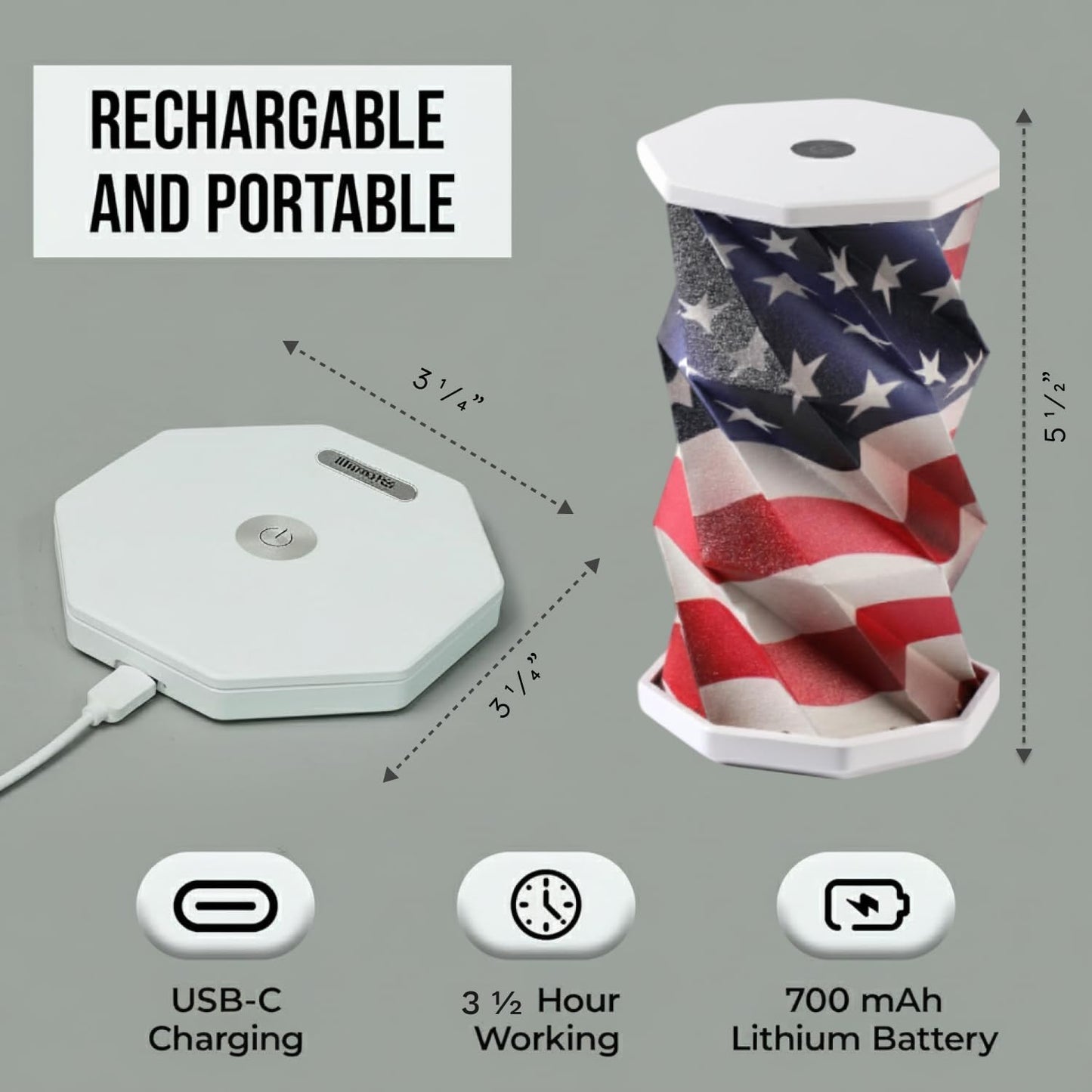 Illumates Expandable Lamp Mini Flag
