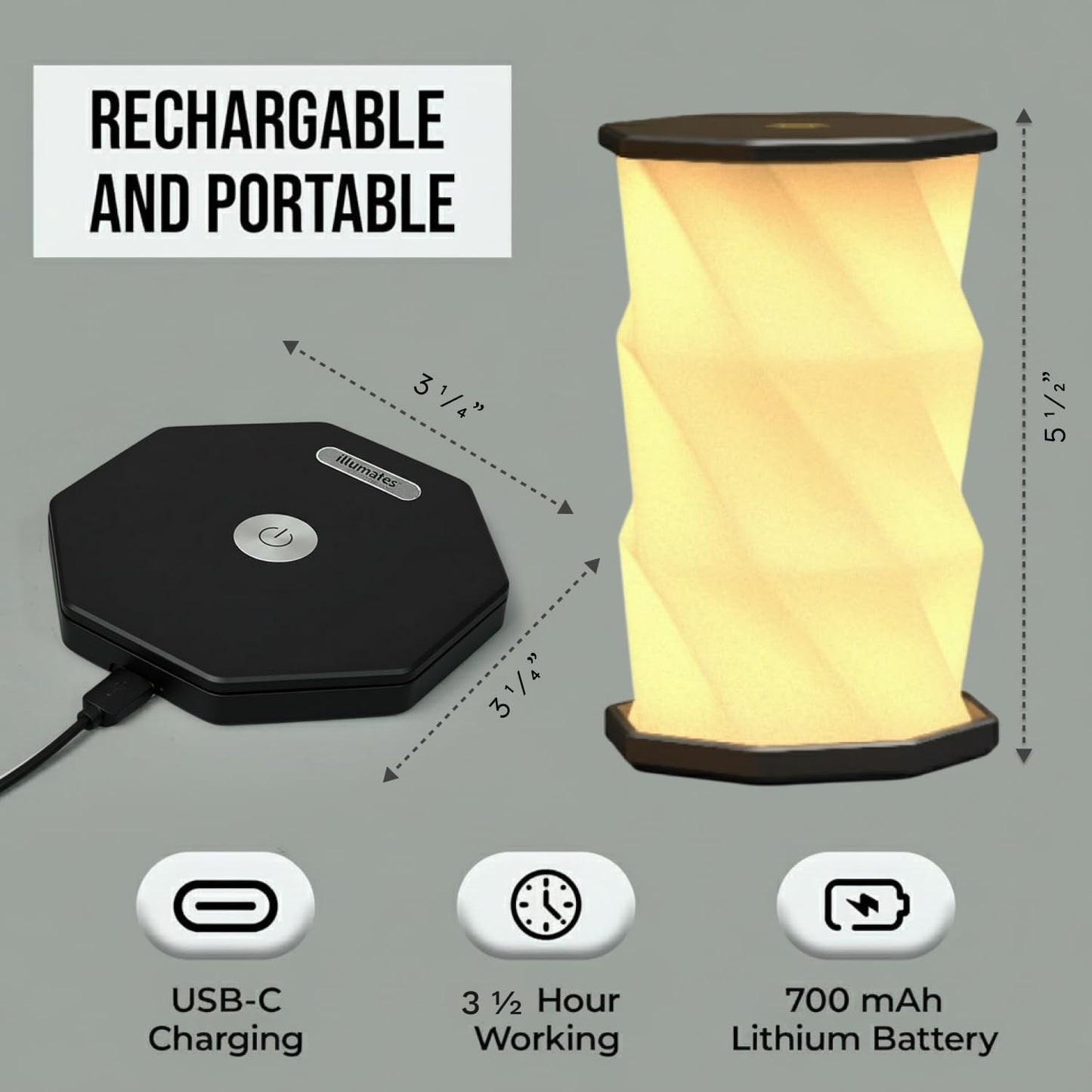 Illumates Expandable Lamp Mini Black