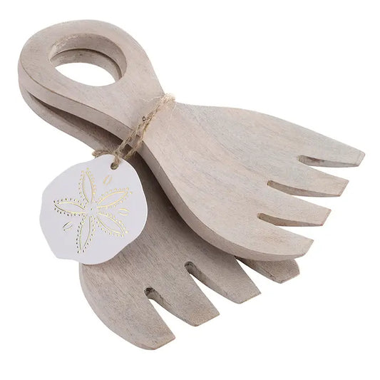 Wood Claw Salad Server