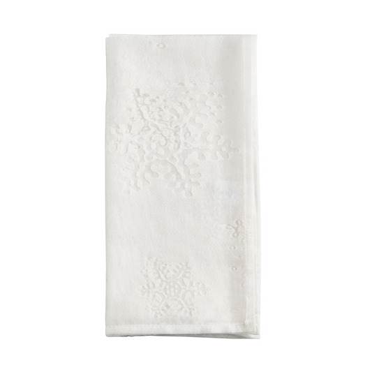 Saro Burnout Snowflake Design Napkin