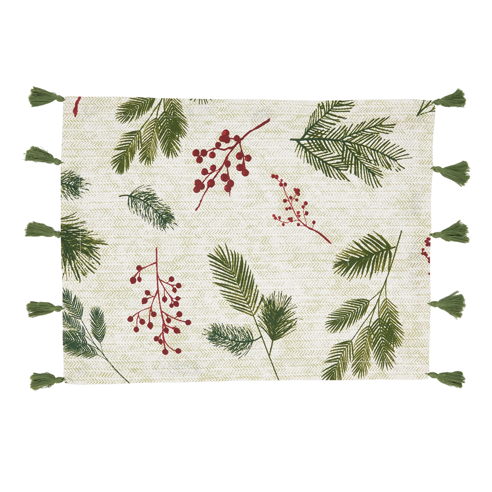 Saro Pine Needle and Red Berry Placemat