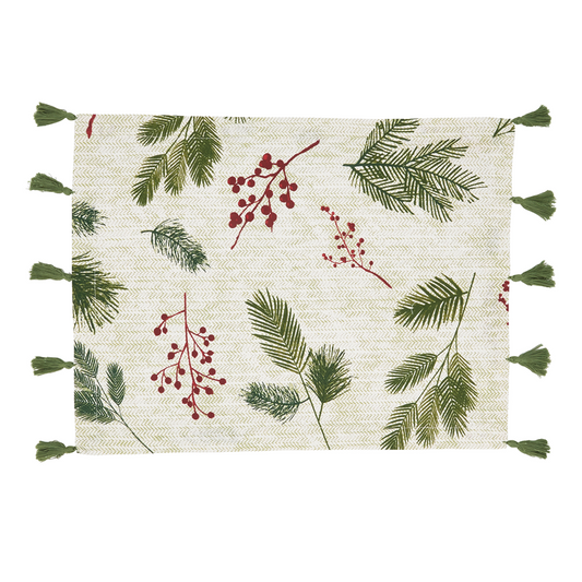 Saro Pine Needle and Red Berry Placemat