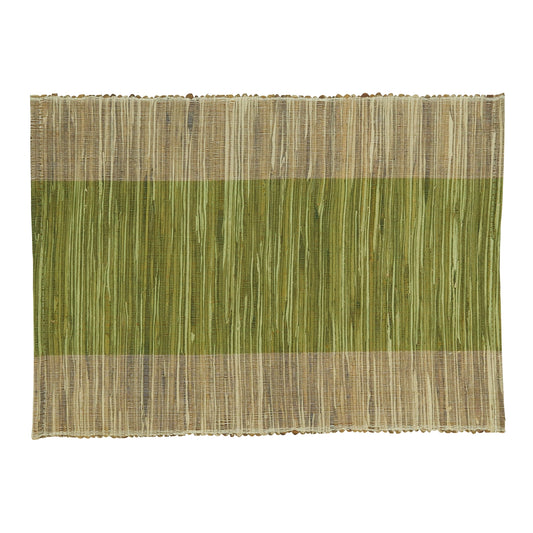 Shimmering Banded Placemat Green