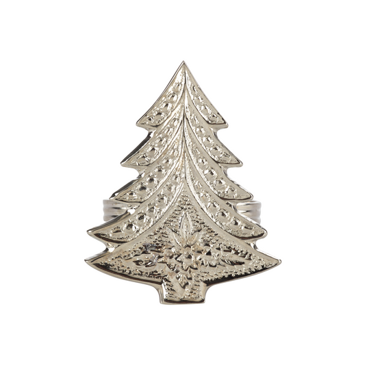 Saro Silver Christmas Tree Napkin Ring