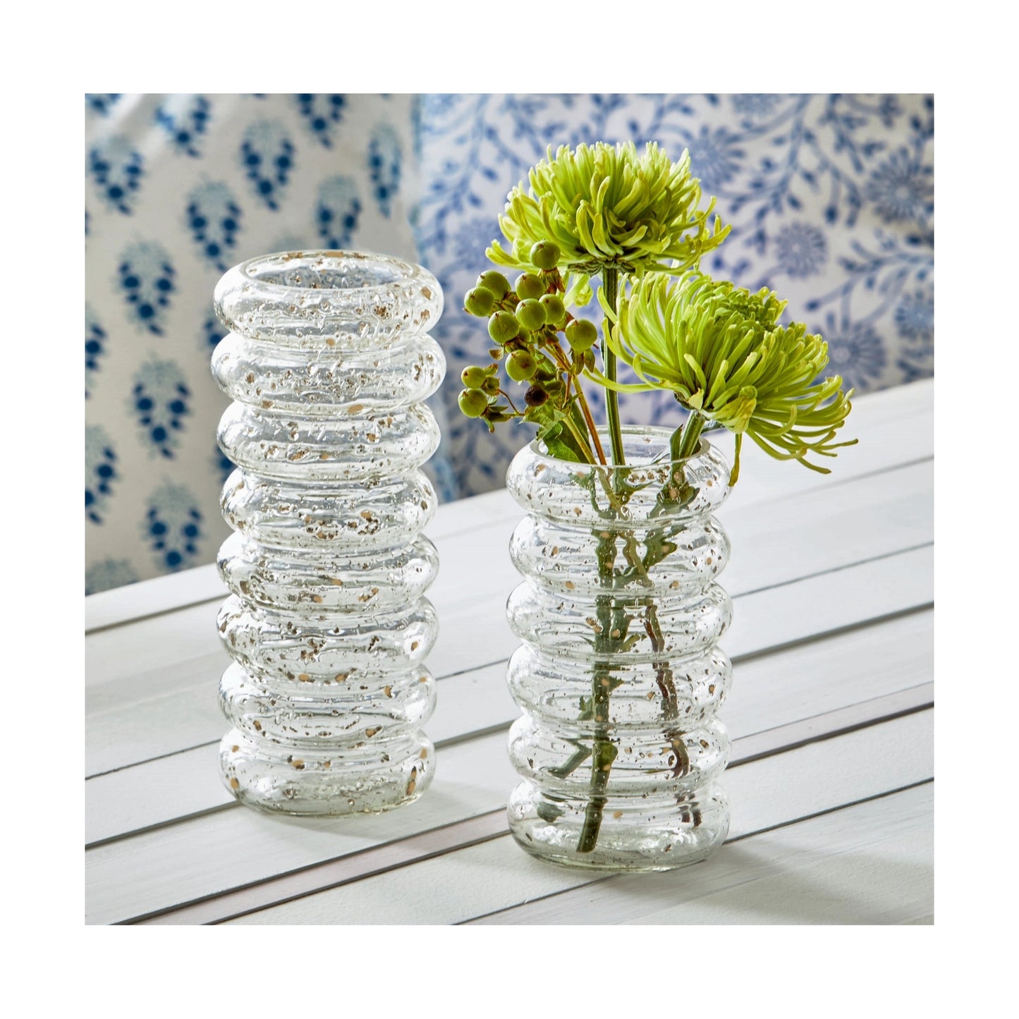 Bubble Pebble Tall Glass Vase