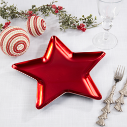 Red Decorative Star Tray