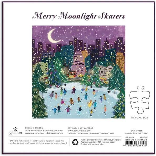 Merry Moonlight Skaters 500pc Puzzle