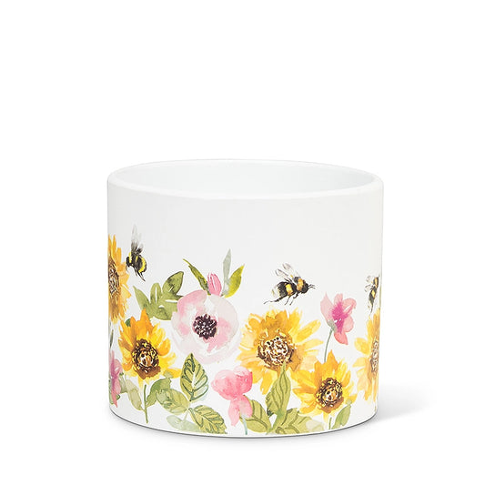 Sunflowers & Bees Planter Small