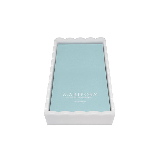 Mariposa Scalloped Guest Towel Box