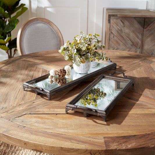 Mirrored Tray Large