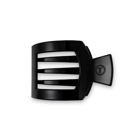 Teleties Jet Black Square Flat Hair Clip Small