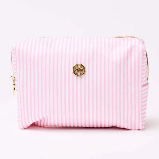 Mary Square Let's Face It Mini Bag - Pink Stripe