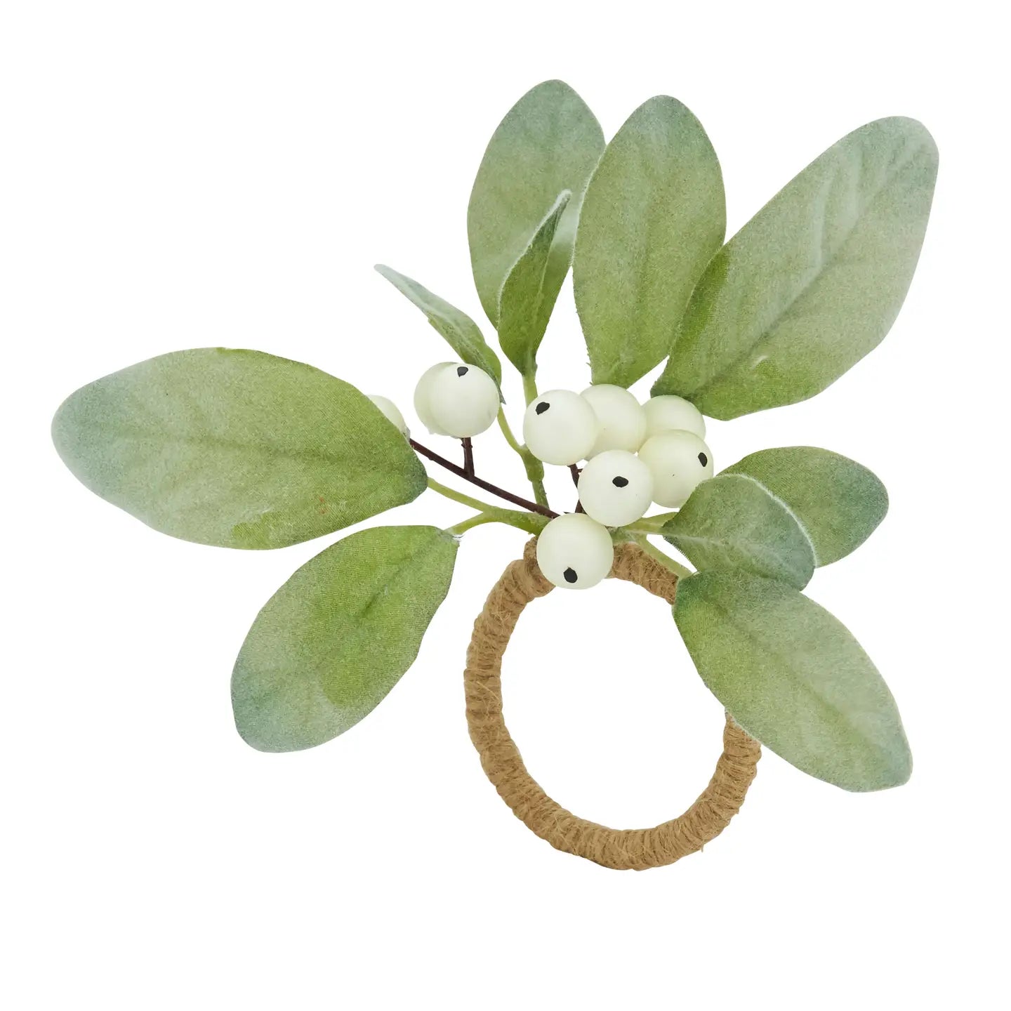 Saro White Berry Napkin Ring