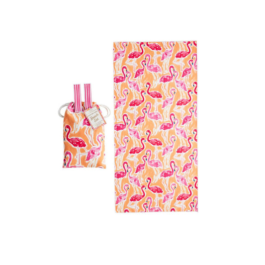 Orange Quick Dry Towel Beach Set