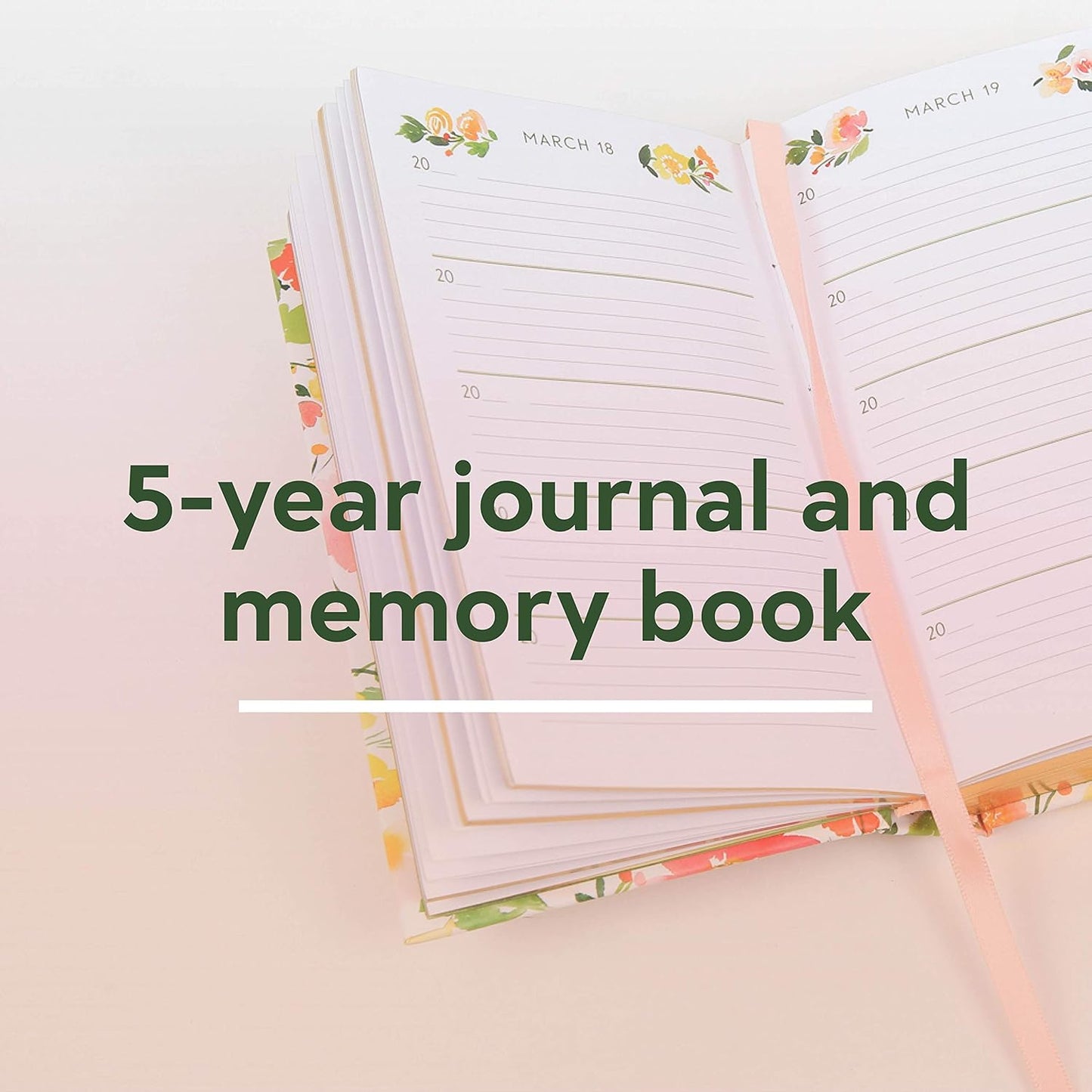 Floral One Line A Day: A Five-Year Memory Book