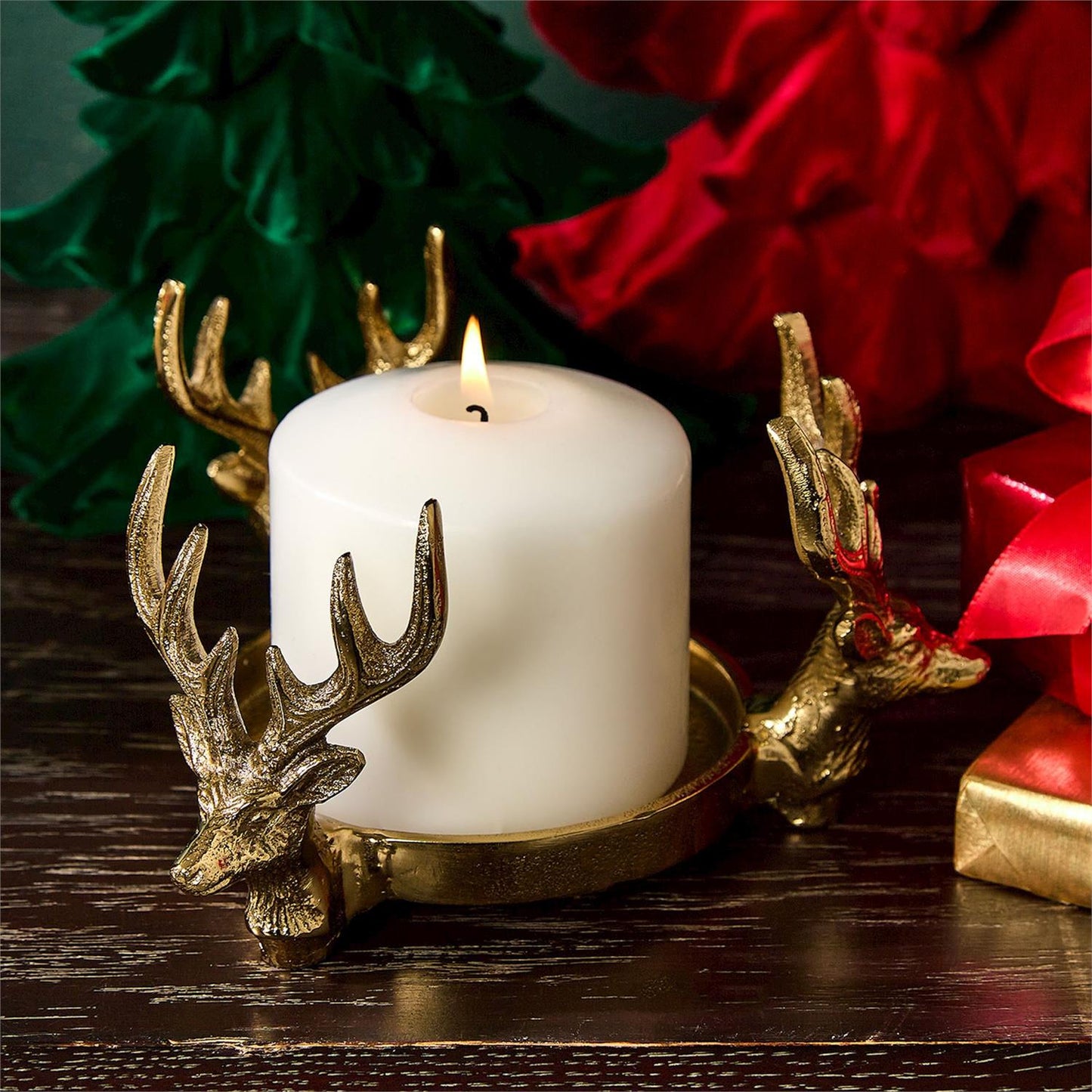 Gold Stag Bottle Coaster/Candleholder