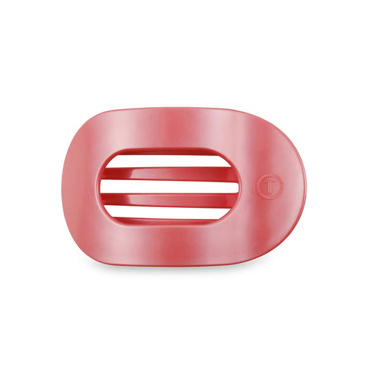 Teleties Calming Coral Round Flat Hair Clip Medium