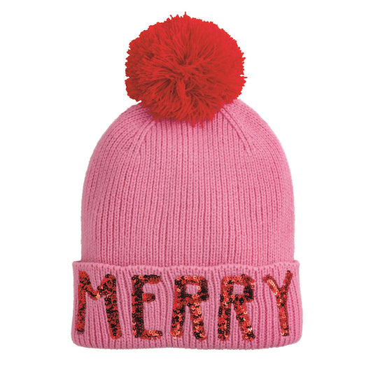 Holiday Beanie Pink/Merry