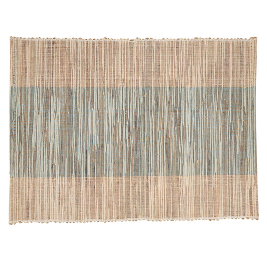 Shimmering Banded Placemat Turquoise