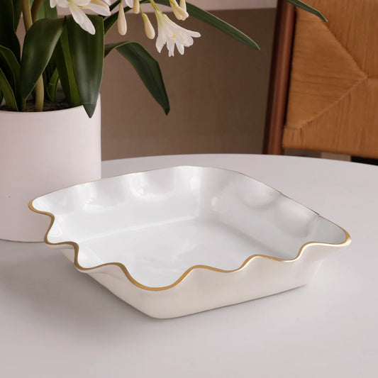 Beatriz Ball ENCANTO Carola Square Casserole Holder Cream & White