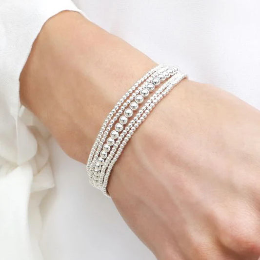 eNewton Classic Sterling 2mm Bead Bracelet