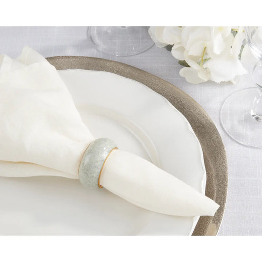 Saro Dome Napkin Ring Sea Green
