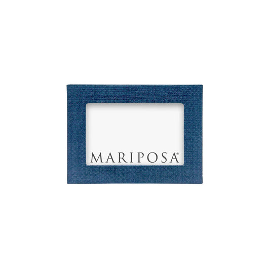 Mariposa Indigo Grasscloth 4x6 Frame
