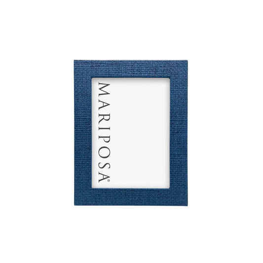 Mariposa Indigo Grasscloth 5x7 Frame