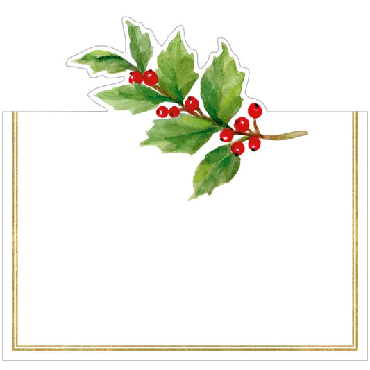SALE Caspari Holly Sprig Place Cards