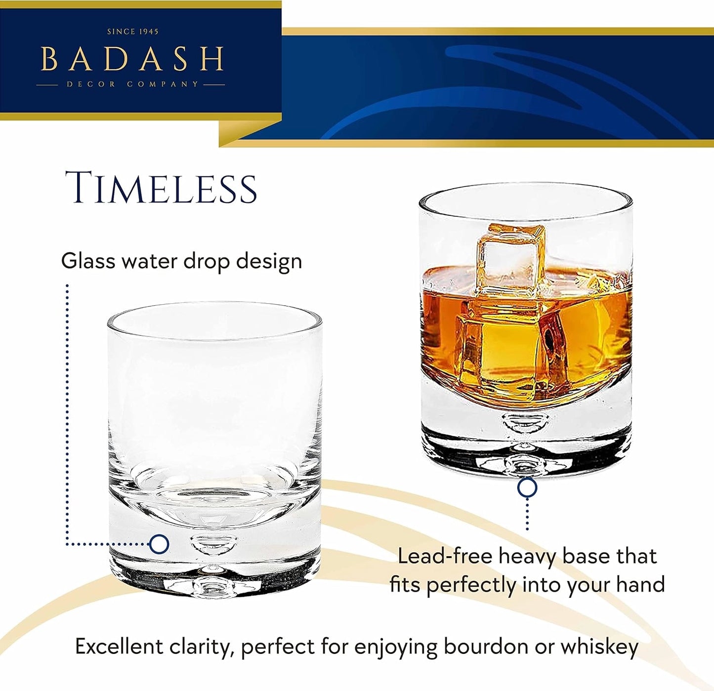 Badash Galaxy Bubble Rocks Glass