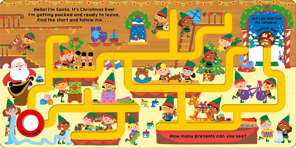 Maze Book: Follow Me Santa