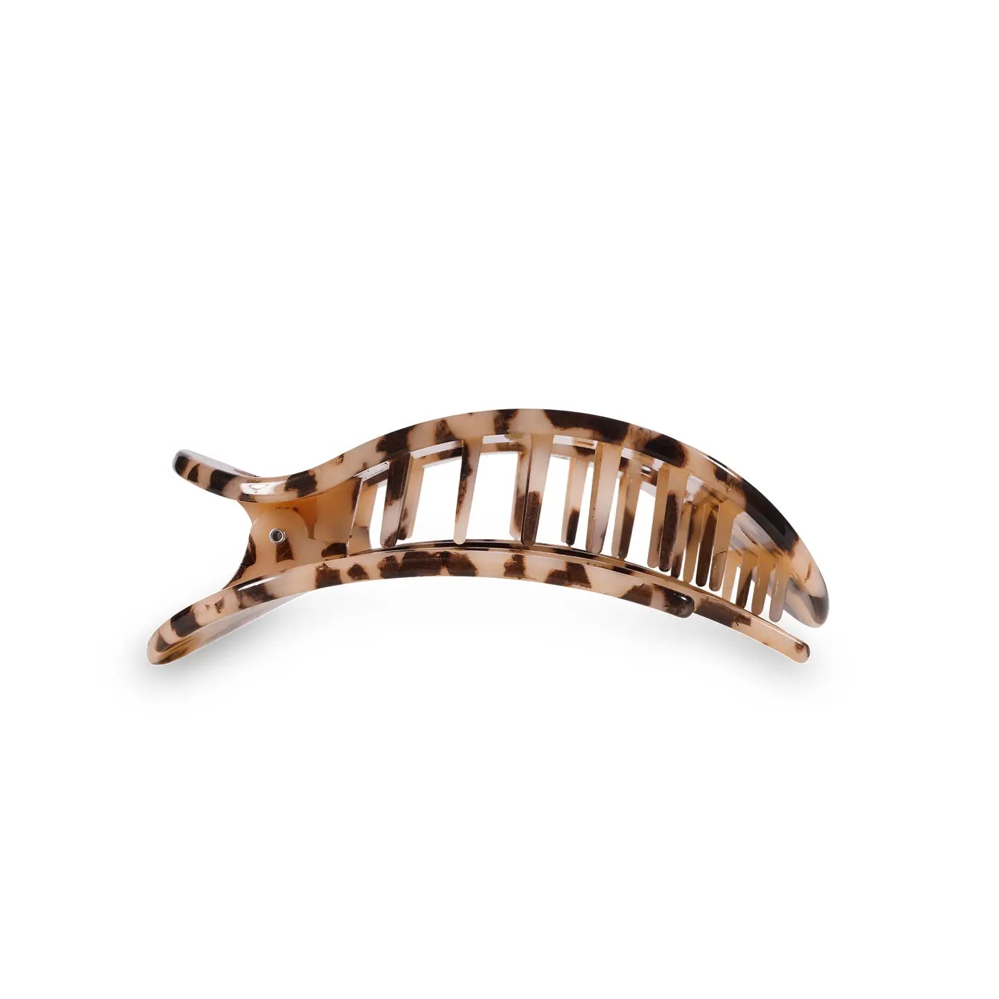 Teleties Blonde Tortoise Round Flat Hair Clip Medium