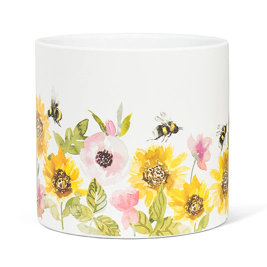 Sunflowers & Bees Planter Large