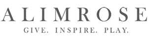 ALIMROSE logo with tagline 'GIVE. INSPIRE. PLAY.' on a white background available at The Little Exchange