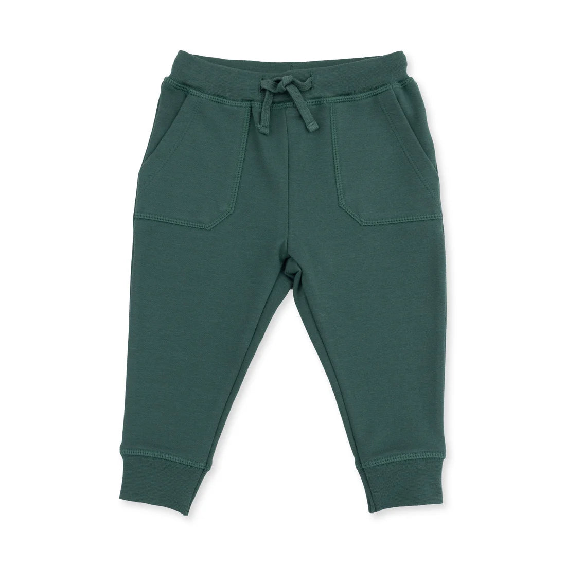 Angels dear jogger Green children's jogger pants with a drawstring on a white background