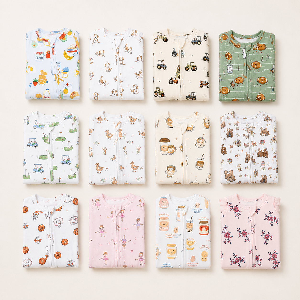 Angel Dear 2-Way Zipper Footies