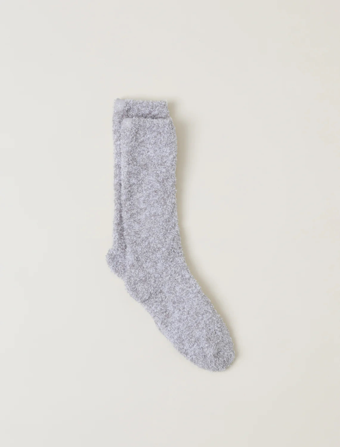 Barefoot Dreams Cozychic Heathered Socks Oyster White