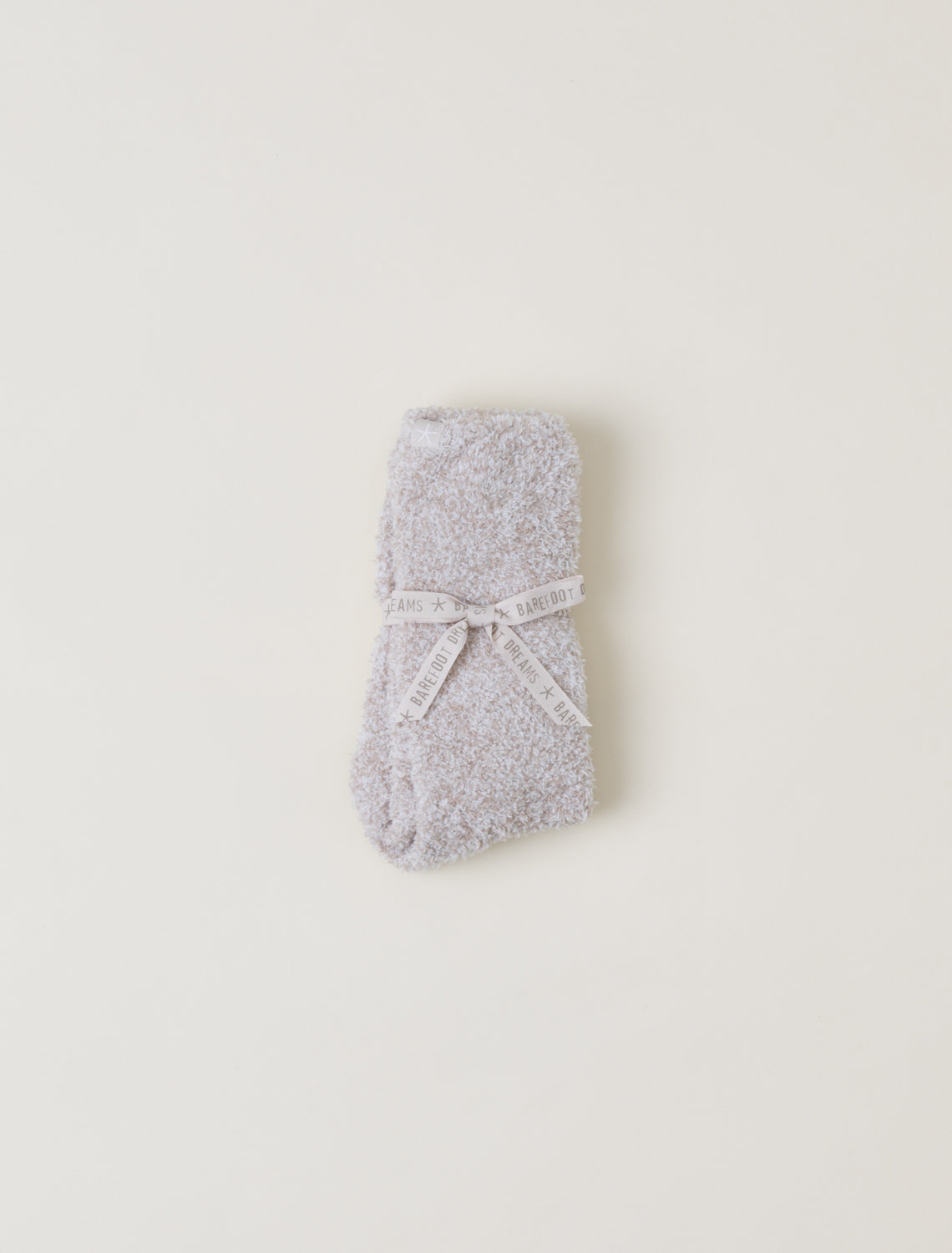 Barefoot Dreams CozyChic Heathered Socks Stone/White