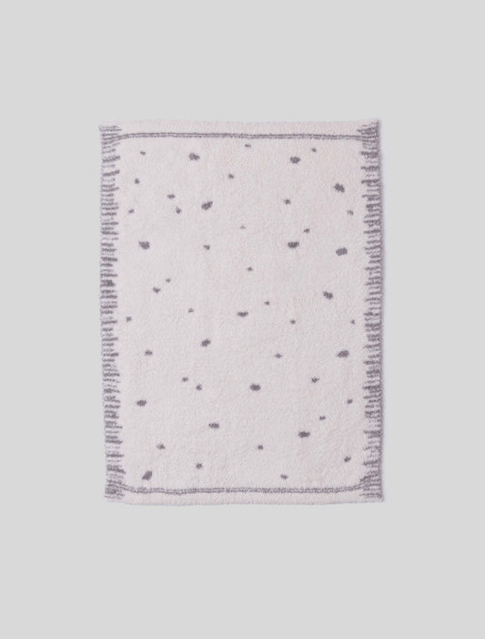 Barefoot Dreams Organic Dot Stroller Blanket Cream/Pewter