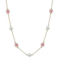 Meghan Browne Beiber Crystal and Pearl Necklace