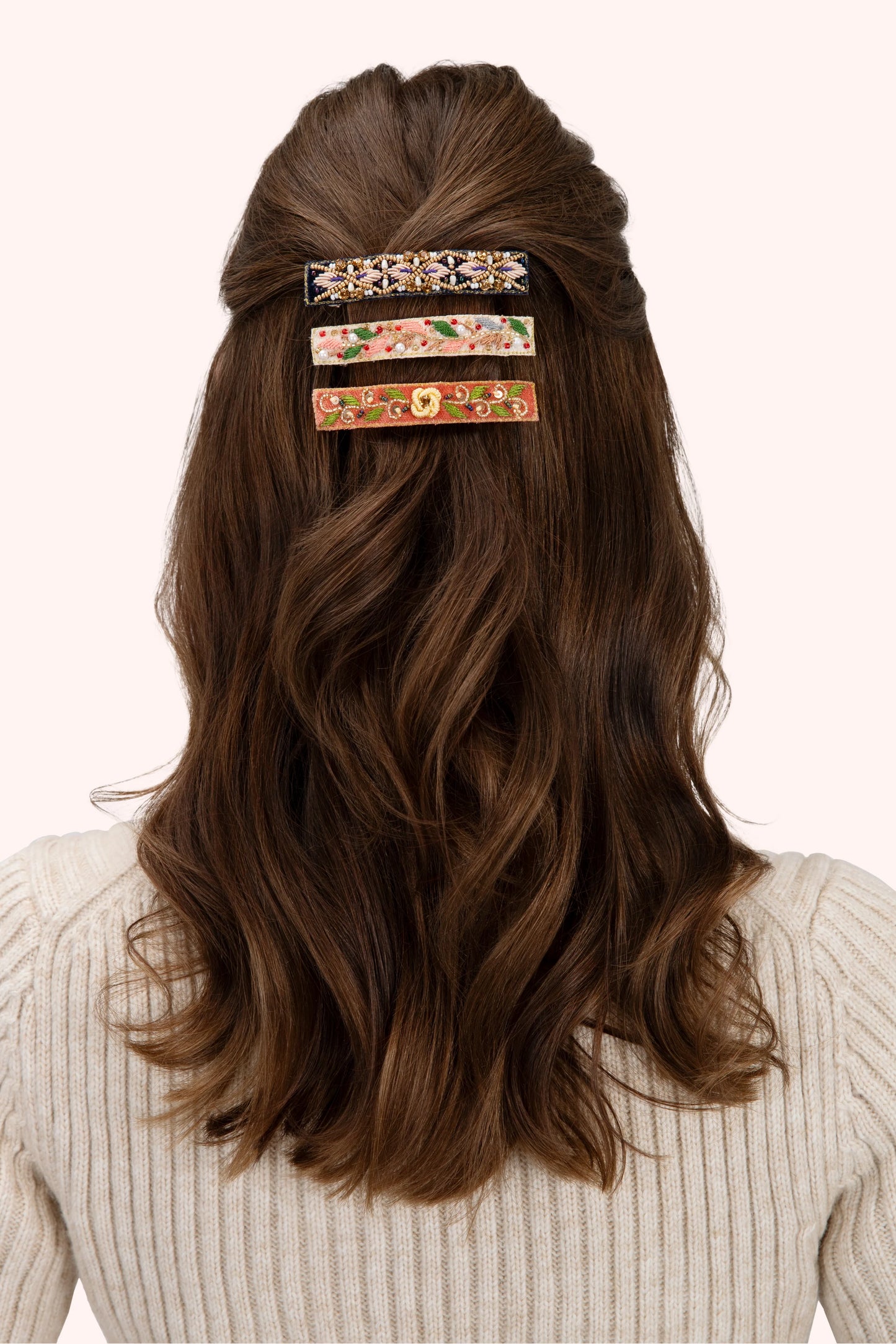 Hair Barette Midnight Pearl