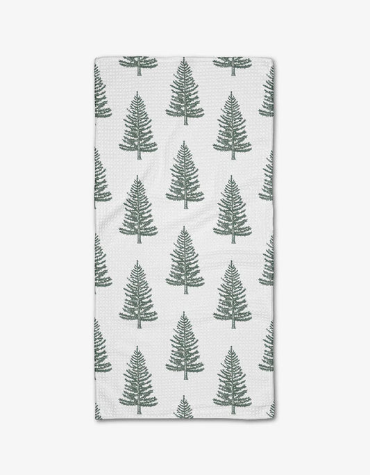 Geometry Frosted Trees Bar Towel