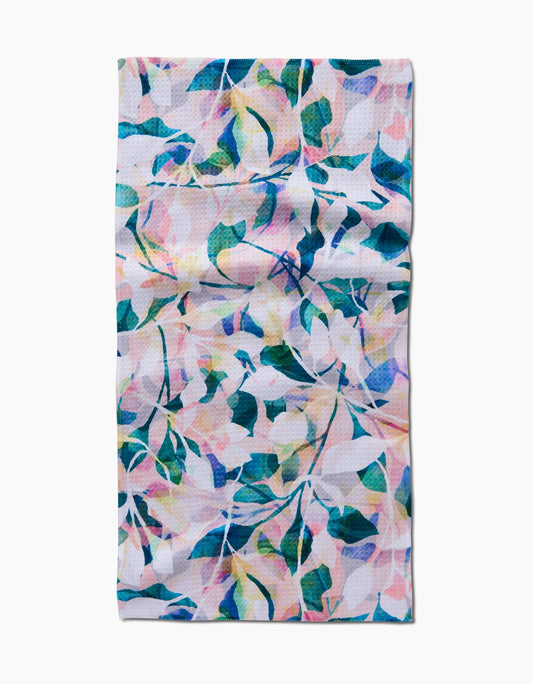 Geometry Painted Foliage Bar Towel