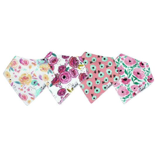 Copper Pearl Bloom Bandana Bib Set