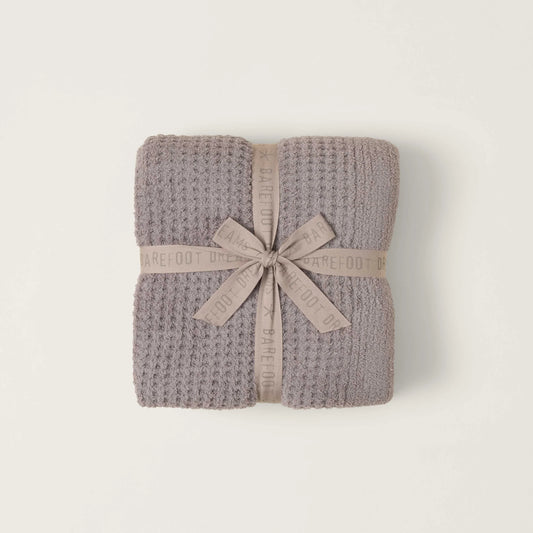 Barefoot Dreams Cozychic Waffle Throw Beach Rock