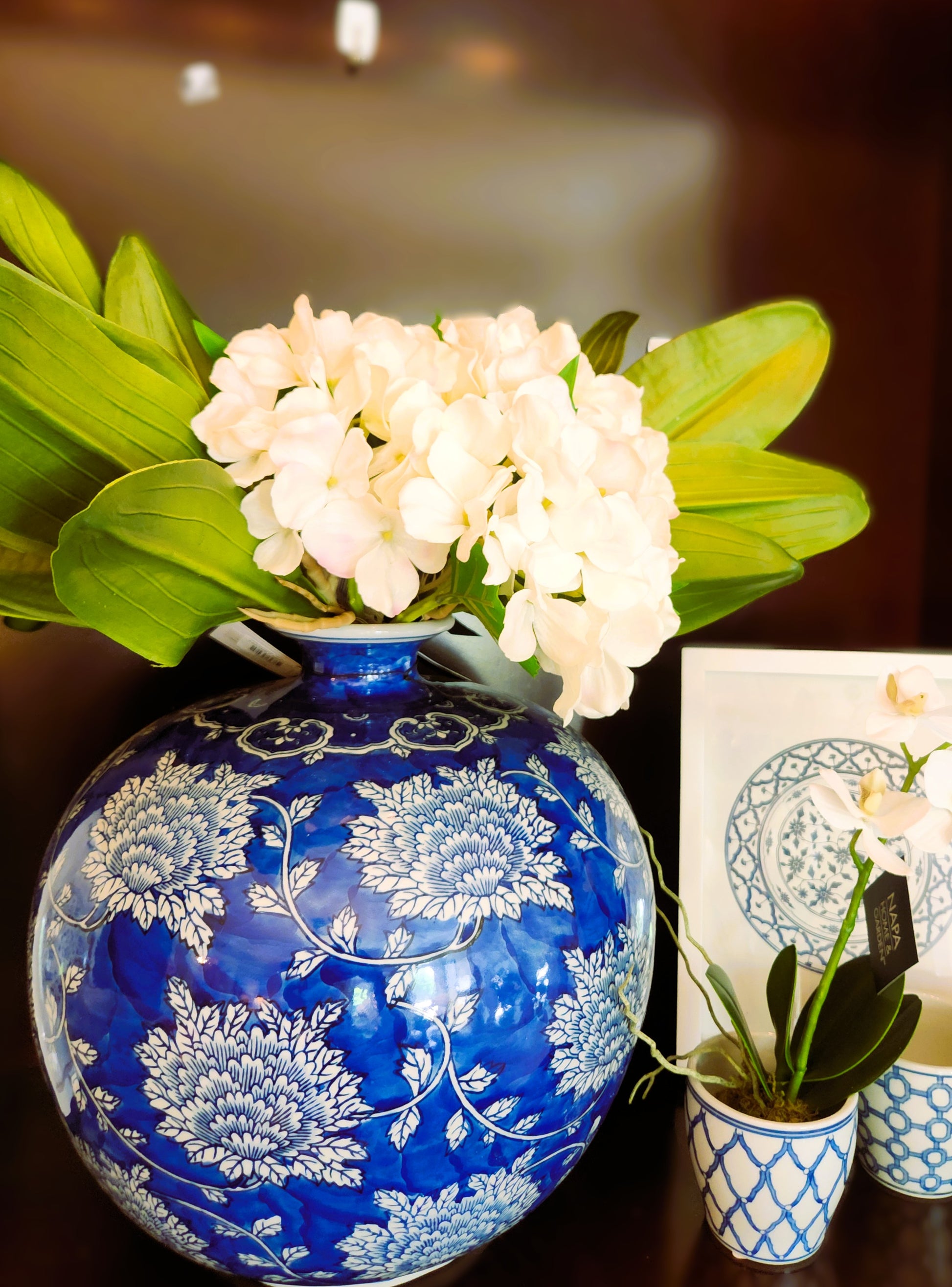 Classic Blue and White Napa Home Barclay Butera Dynasty Tang Vase at the Little Exchange