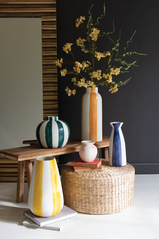 Striped Vase Blue