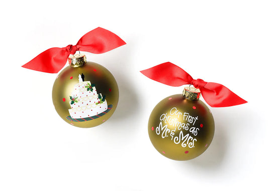 Coton Colors Our First Christmas as Mr. & Mrs. Ornament